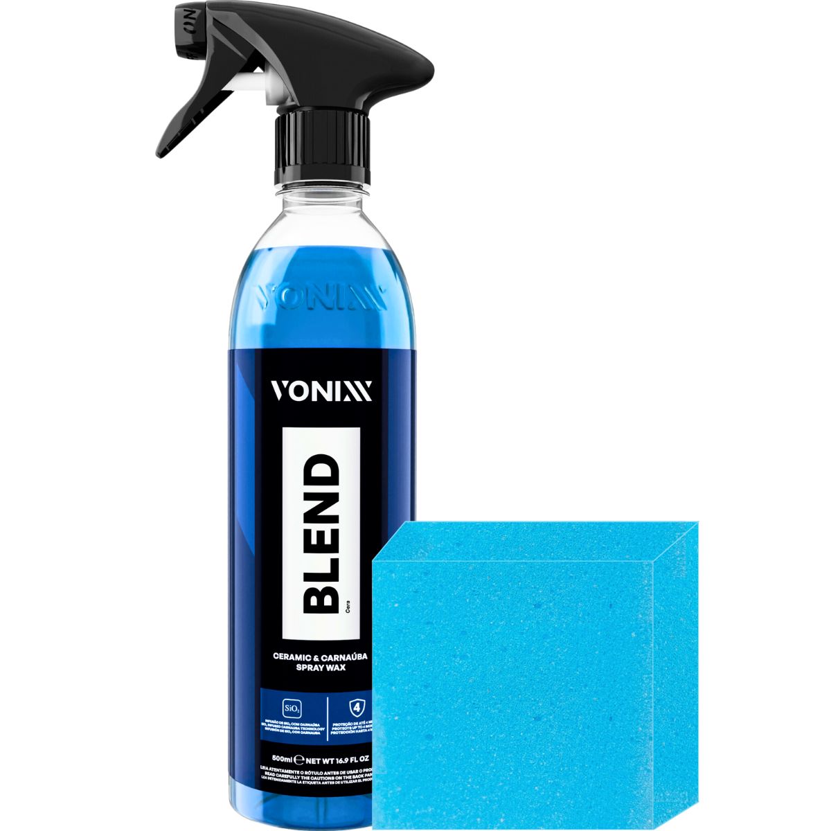 Blend Spray 500ml Cera Liquida Cristalizadora Automotiva Carnaúba e Sílica